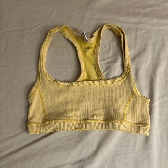 Urban Outfitters Other - Urban Outfitters Out From Under OFU Ribbed Racerback Sports Bra Yellow, XS/S